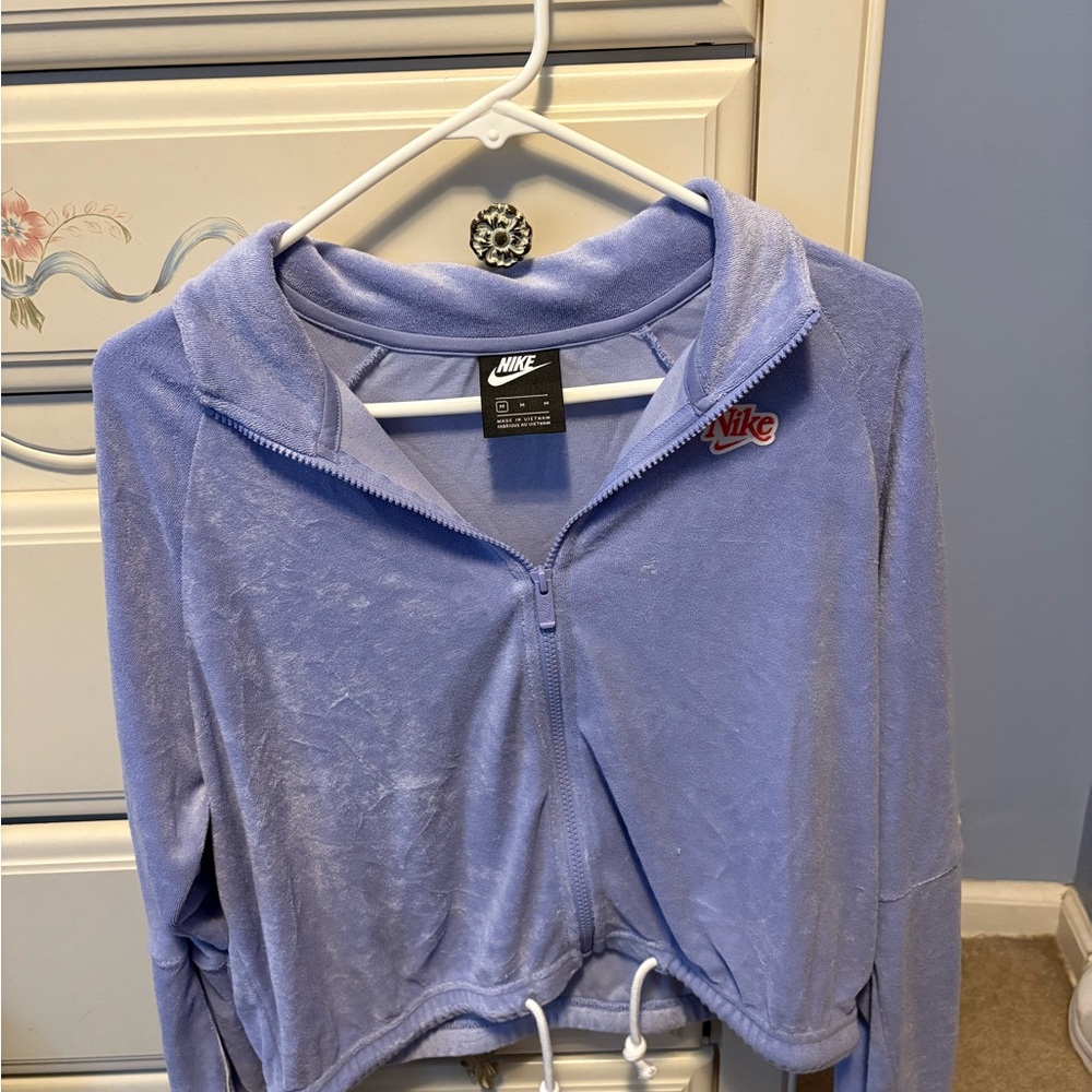 Nike Women's Light Purple Zip-Up Hoodie